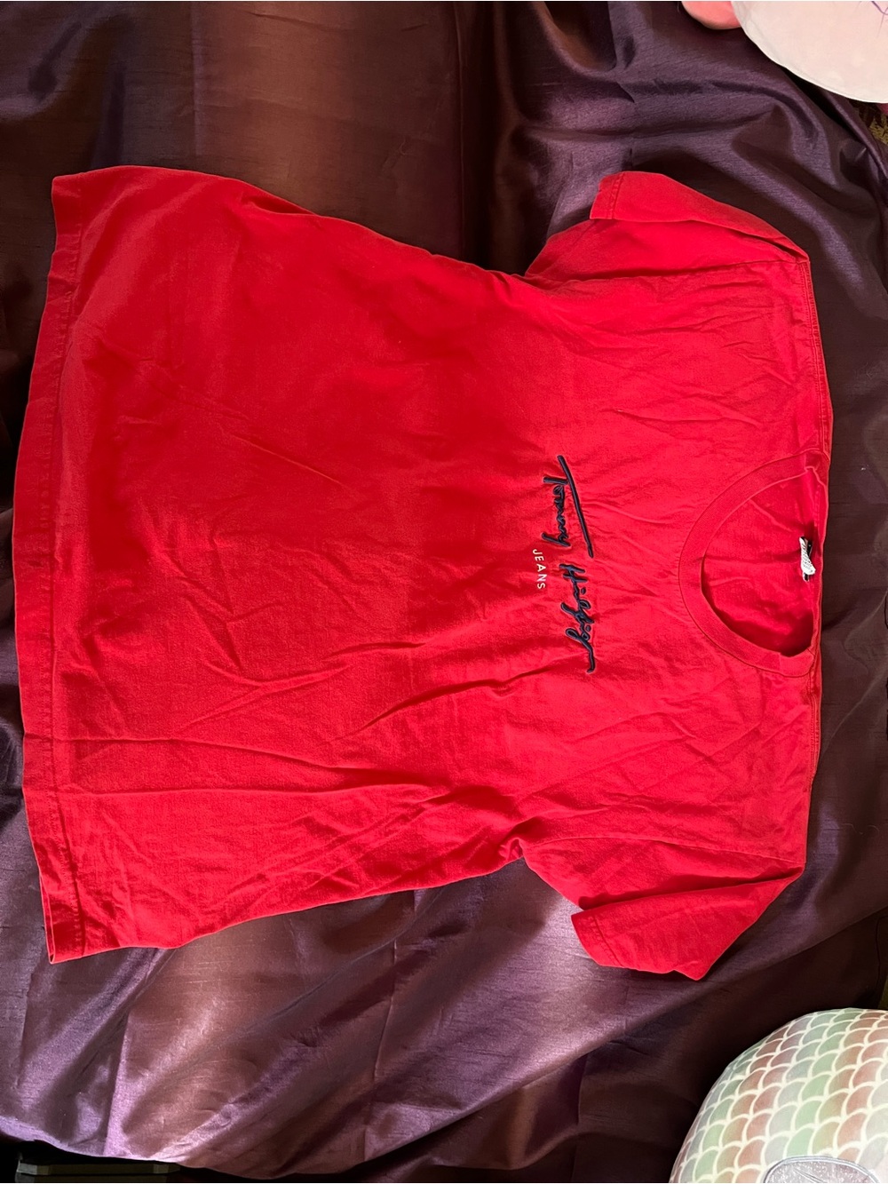 Tommy Hilfiger Red Crewneck Logo Tee